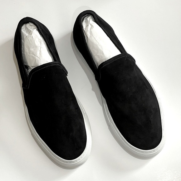 JENNI KAYNE suede lounger slider Sneakers flats solid black slip on shoes Sz 40 - Picture 2 of 11